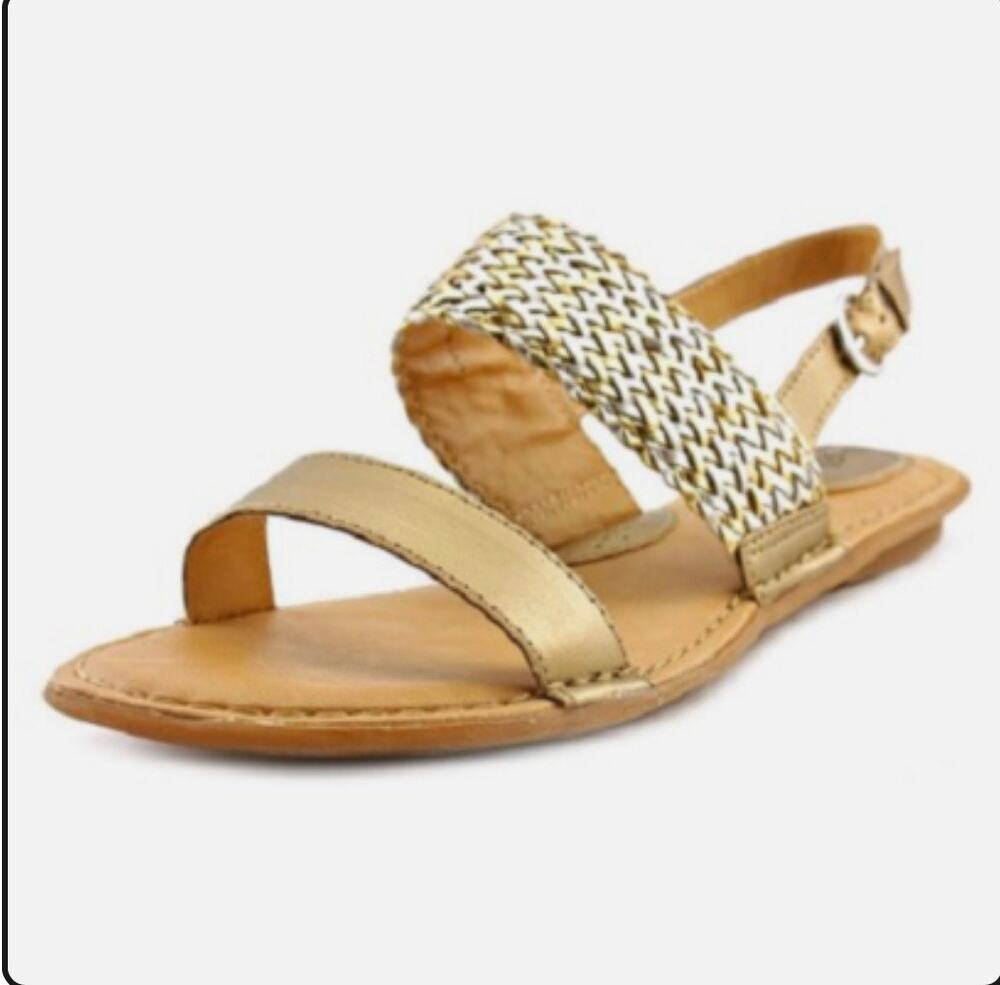 BOC BY BORN TAN BRONZE LEATHER COMFORT SANDALS SIZE 9